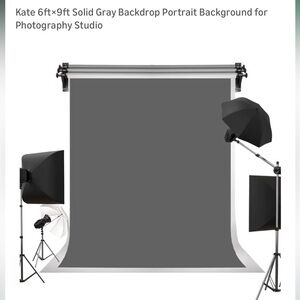 Kate 6ftx9ft Solid Gray Backdrop Portrait Background for Photography Studio